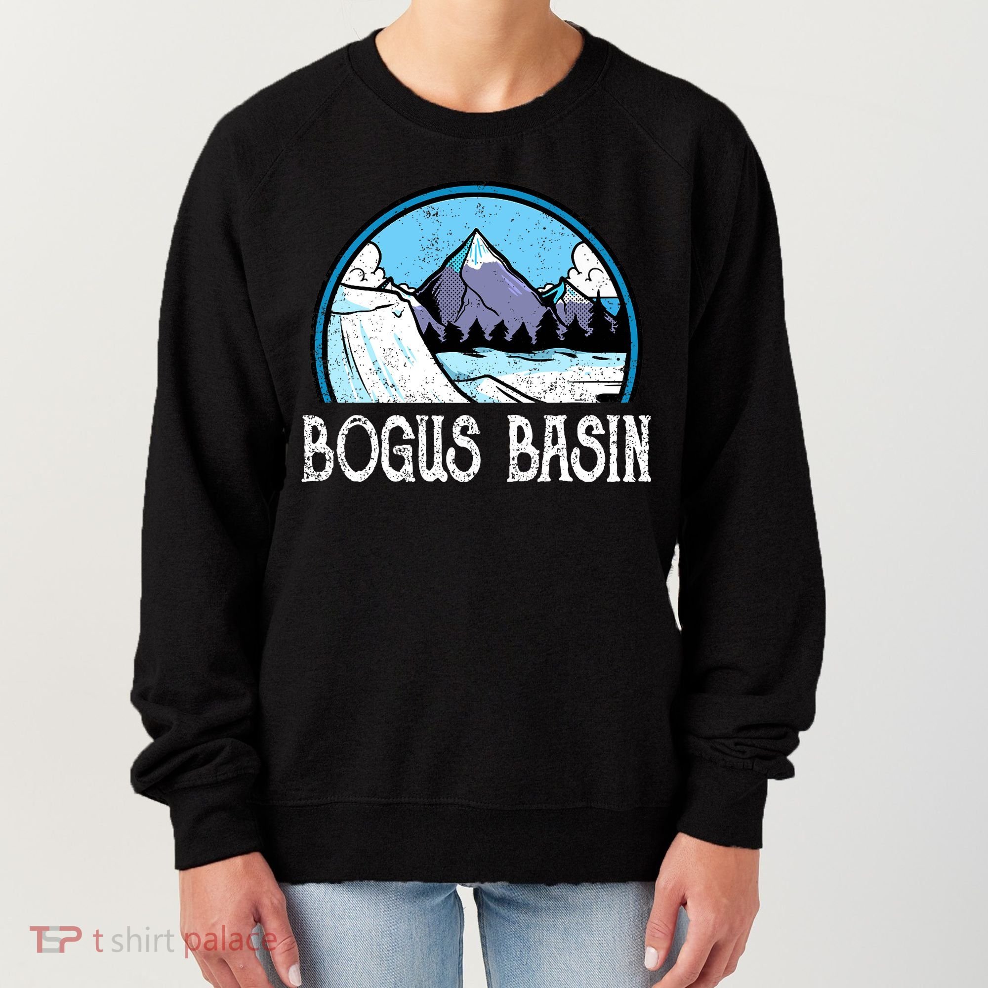 Skier Skiing Slopes Idaho Winter Mountains Bogus Basin Premium Women's Sweatshirt