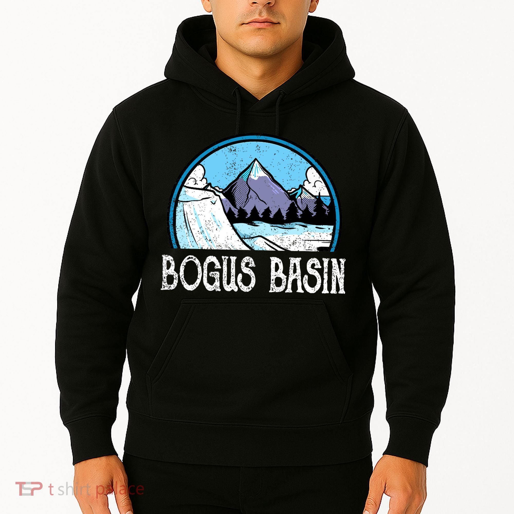 Skier Skiing Slopes Idaho Winter Mountains Bogus Basin Premium Hoodie
