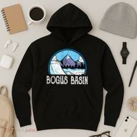 Skier Skiing Slopes Idaho Winter Mountains Bogus Basin Premium Hoodie thumb 3