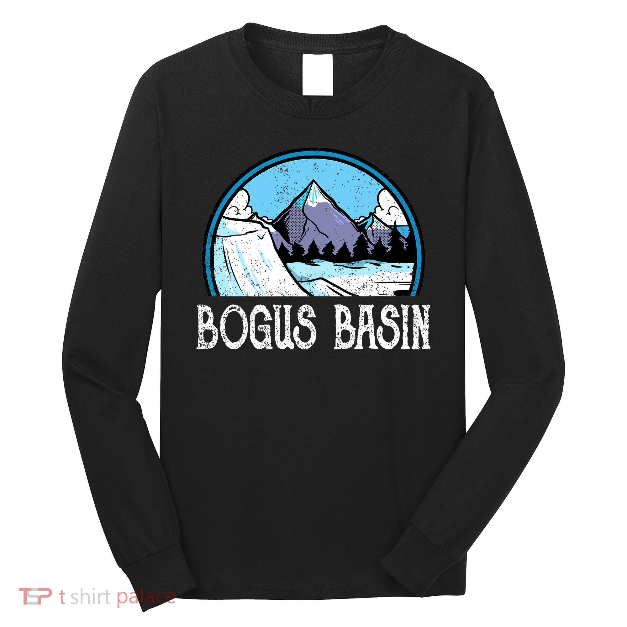 Skier Skiing Slopes Idaho Winter Mountains Bogus Basin Premium Long Sleeve Shirt