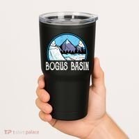 Skier Skiing Slopes Idaho Winter Mountains Bogus Basin Premium Tumbler thumb 2