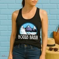 Skier Skiing Slopes Idaho Winter Mountains Bogus Basin Premium Women's Tank Top thumb 2