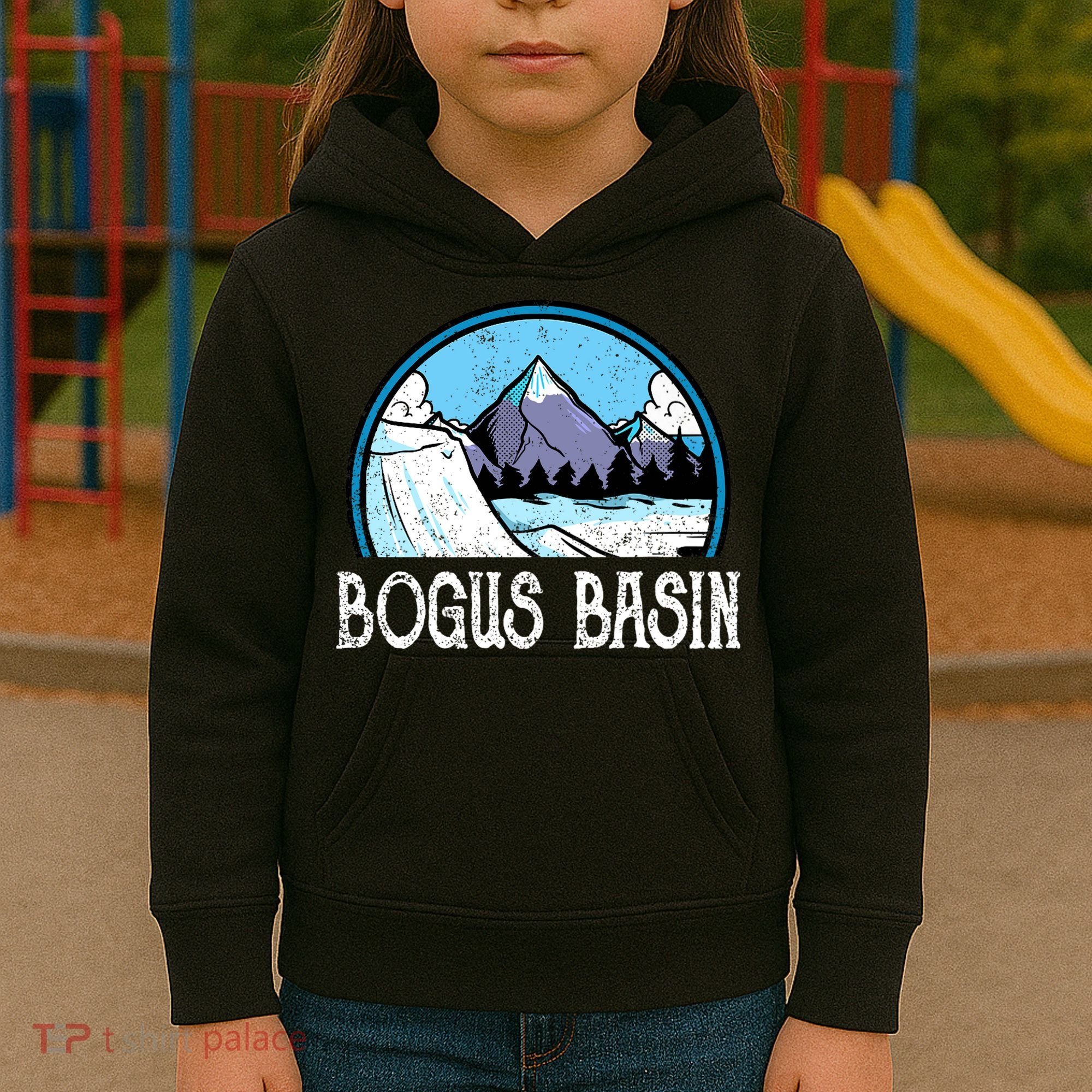 Skier Skiing Slopes Idaho Winter Mountains Bogus Basin Premium Kids Hoodie