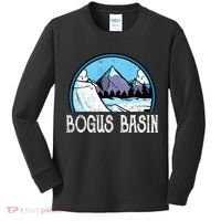 Skier Skiing Slopes Idaho Winter Mountains Bogus Basin Premium Kids Long Sleeve Shirt thumb 0
