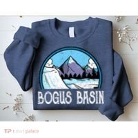 Skier Skiing Slopes Idaho Winter Mountains Bogus Basin Premium Sweatshirt thumb 2