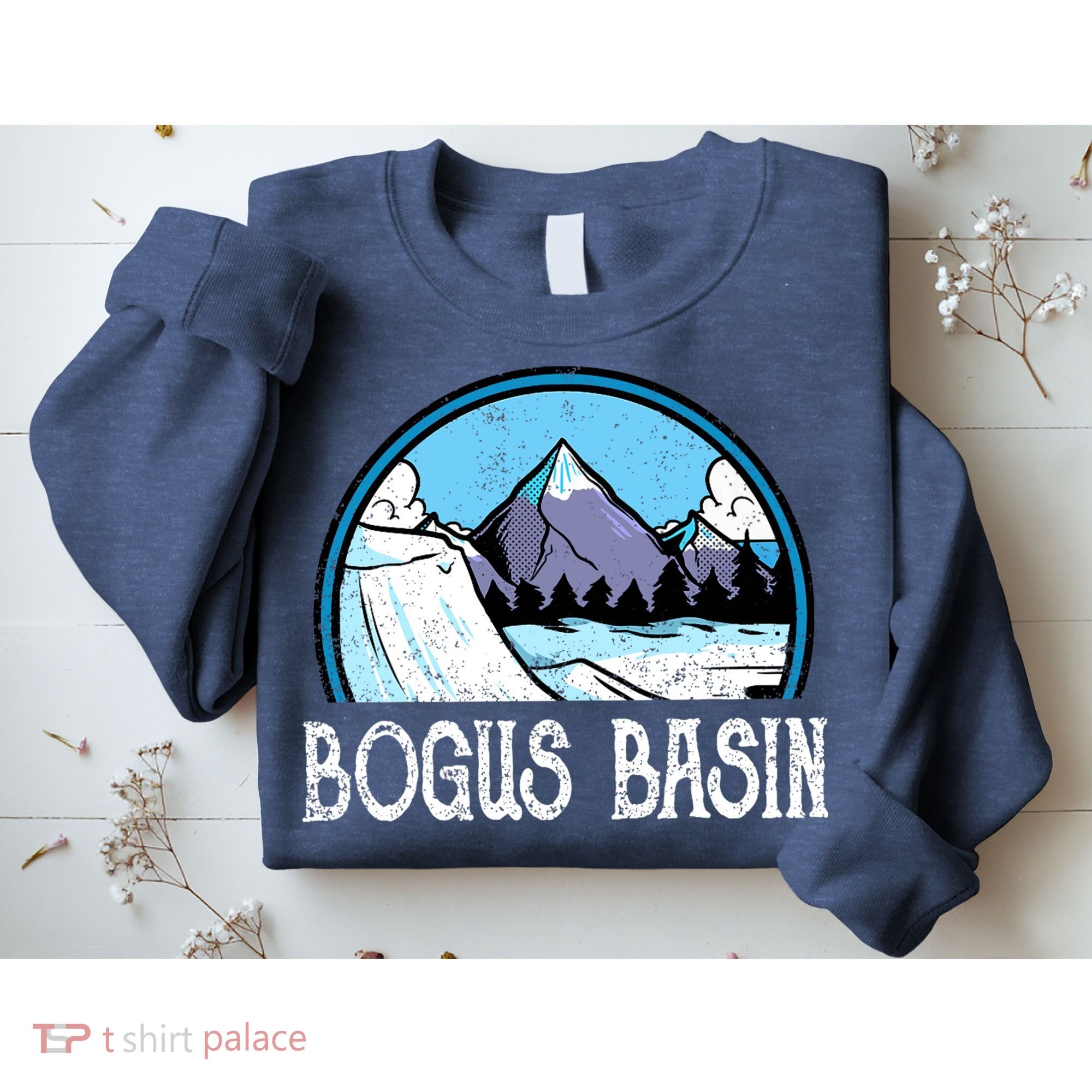 Skier Skiing Slopes Idaho Winter Mountains Bogus Basin Premium Sweatshirt