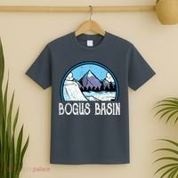 Skier Skiing Slopes Idaho Winter Mountains Bogus Basin Premium T-Shirt thumb 2