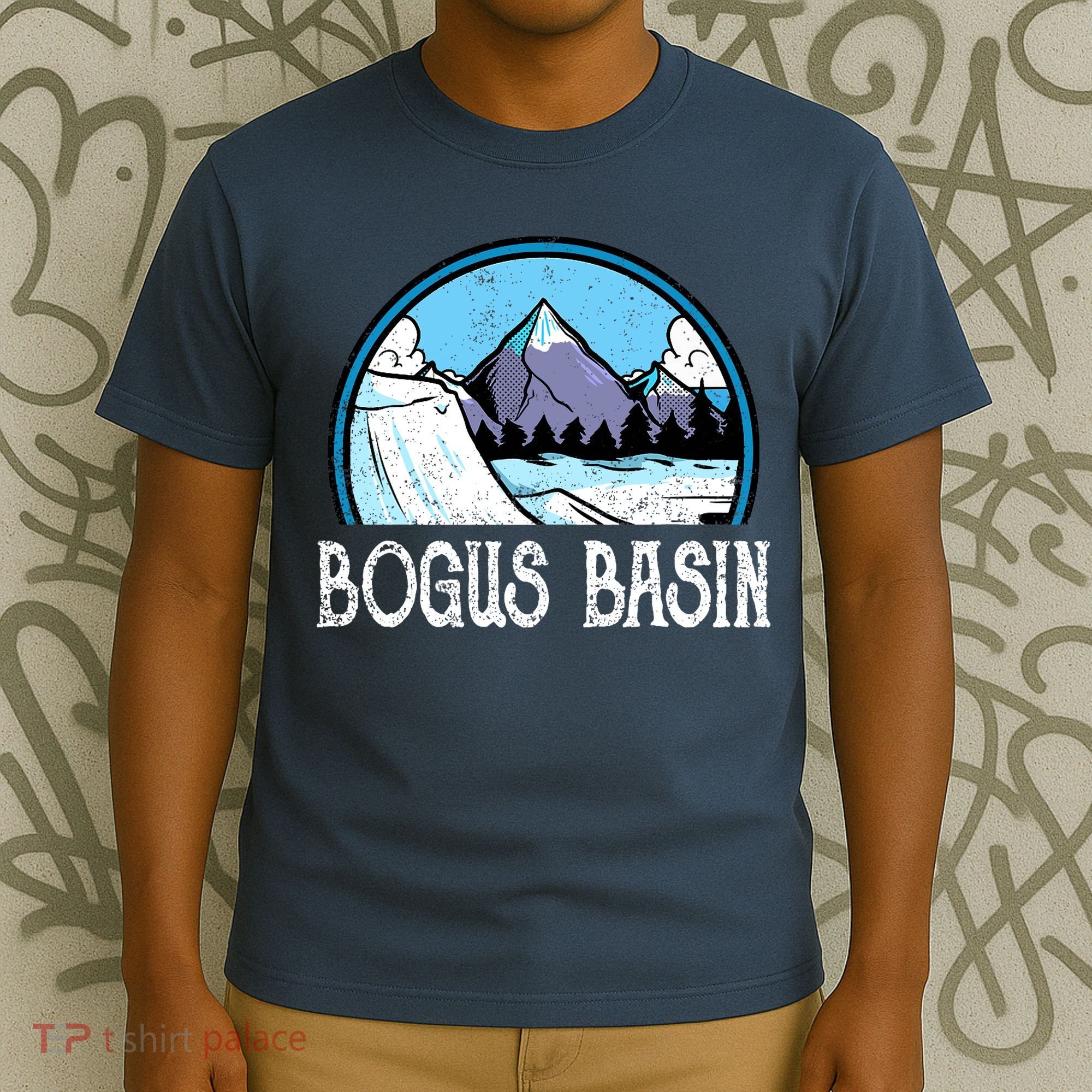 Skier Skiing Slopes Idaho Winter Mountains Bogus Basin Premium T-Shirt