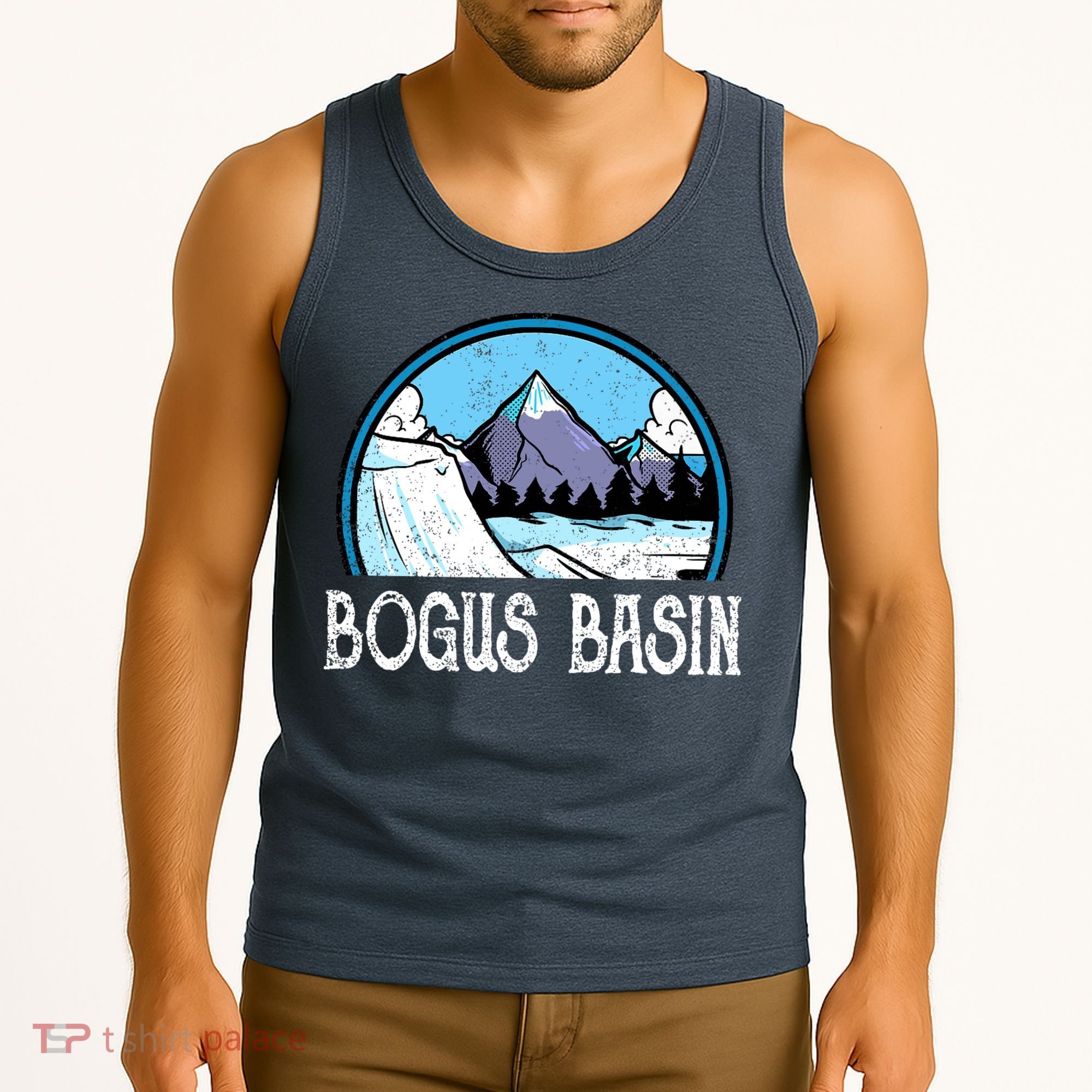 Skier Skiing Slopes Idaho Winter Mountains Bogus Basin Premium Tank Top