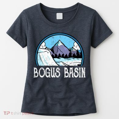 Skier Skiing Slopes Idaho Winter Mountains Bogus Basin Premium Women's T-Shirt