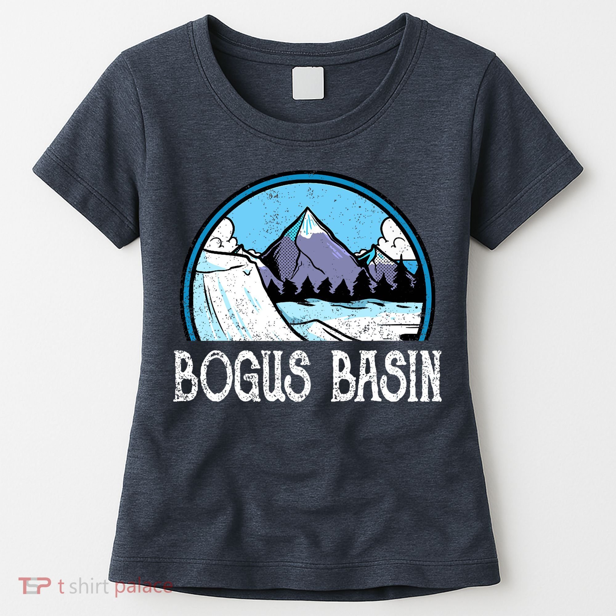 Skier Skiing Slopes Idaho Winter Mountains Bogus Basin Premium Women's T-Shirt