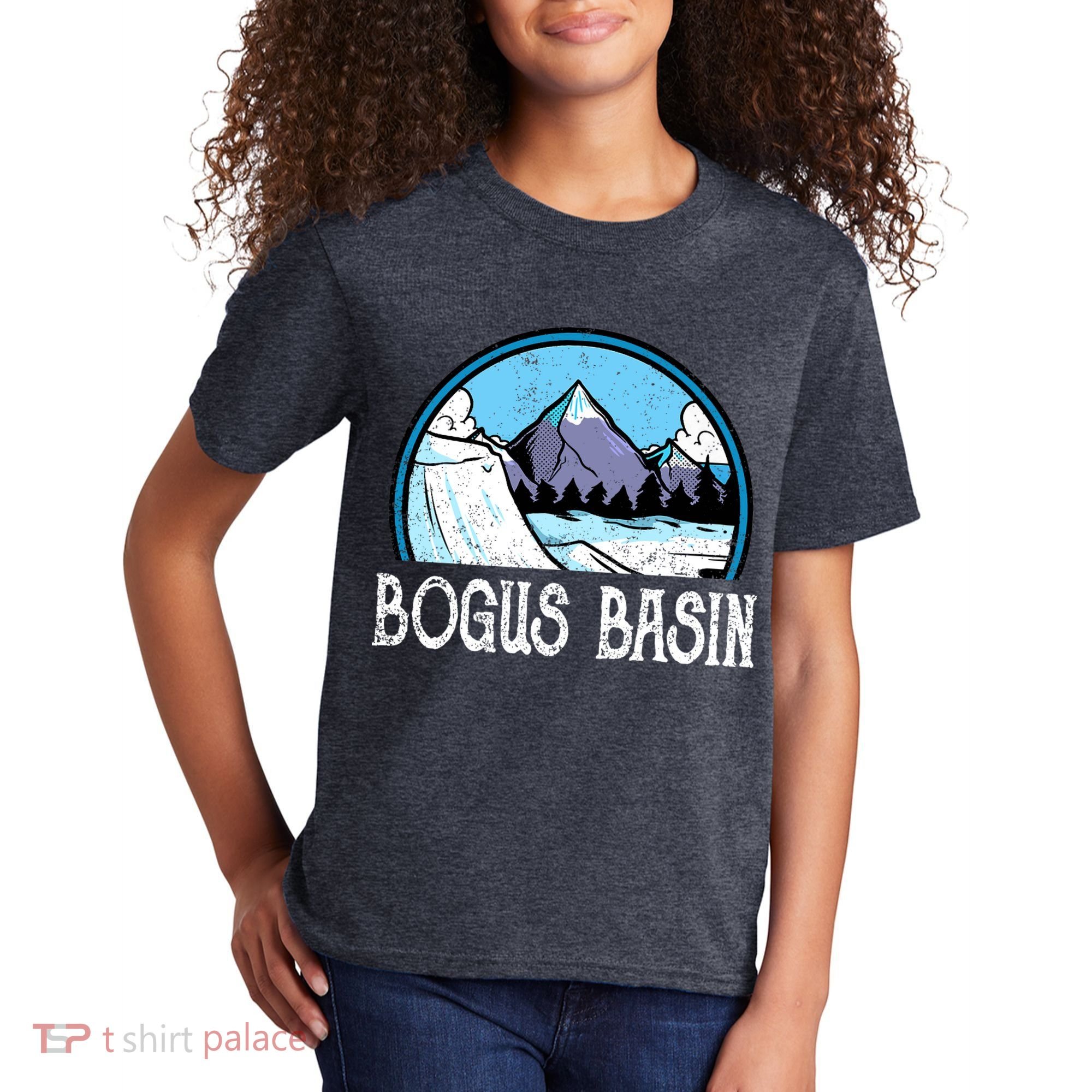 Skier Skiing Slopes Idaho Winter Mountains Bogus Basin Premium Kids T-Shirt