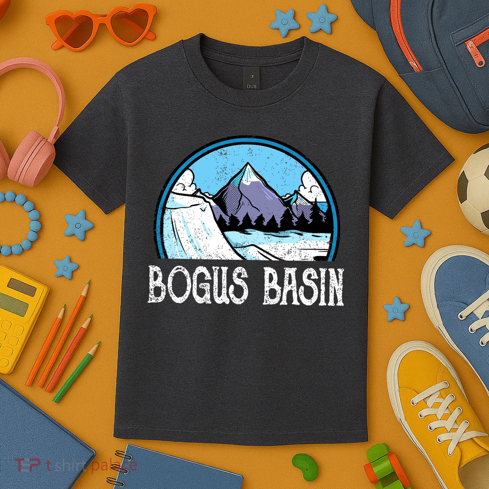 Skier Skiing Slopes Idaho Winter Mountains Bogus Basin Premium Kids T-Shirt