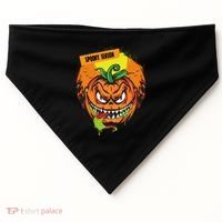Spooky Season Scary Halloween Pumpkin USA-Made Doggie Bandana thumb 0