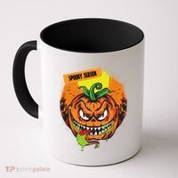 Spooky Season Scary Halloween Pumpkin Coffee Mug thumb 0