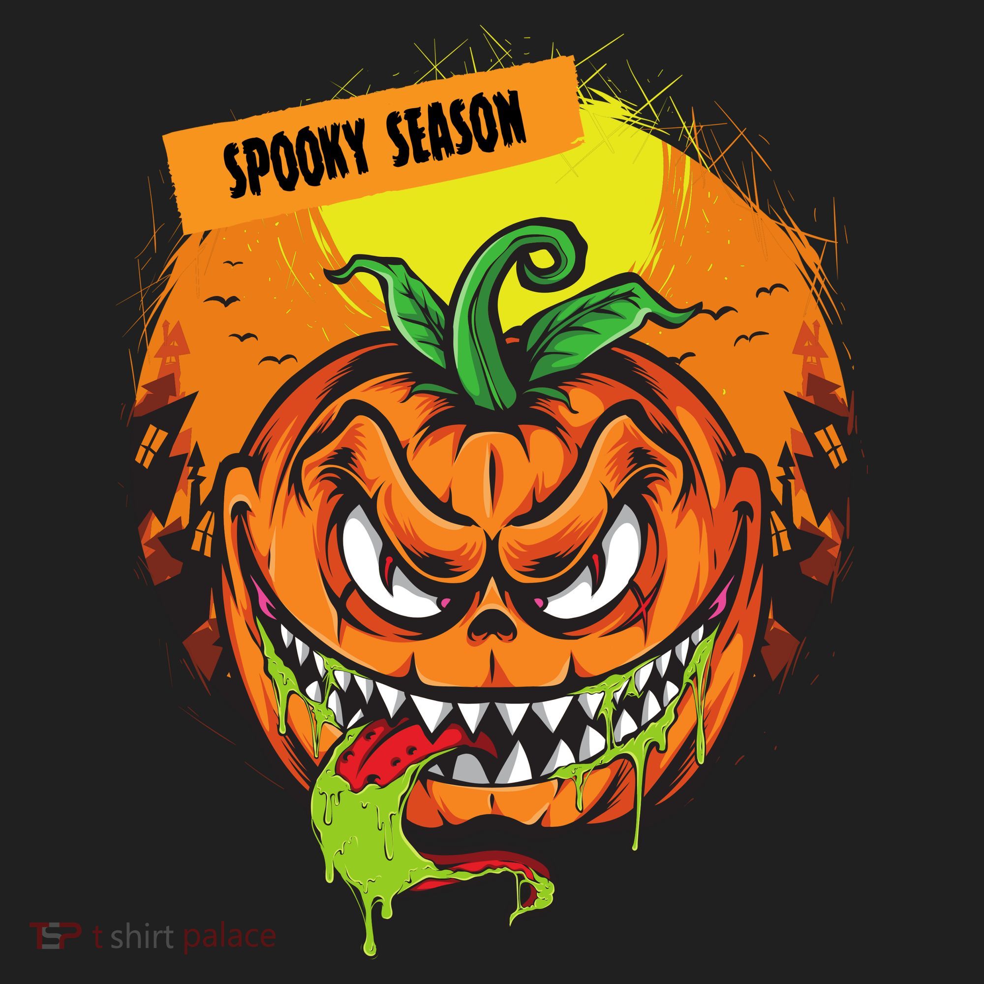Spooky Season Scary Halloween Pumpkin Beanie
