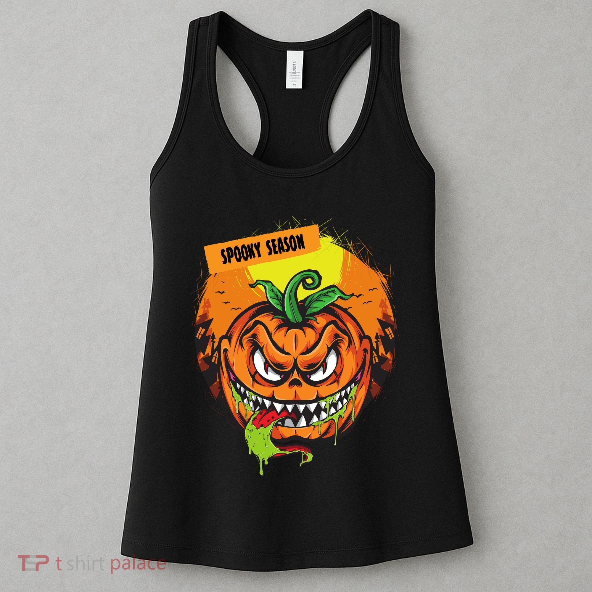 Spooky Season Scary Halloween Pumpkin Women's Tank Top