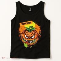 Spooky Season Scary Halloween Pumpkin Tank Top thumb 2