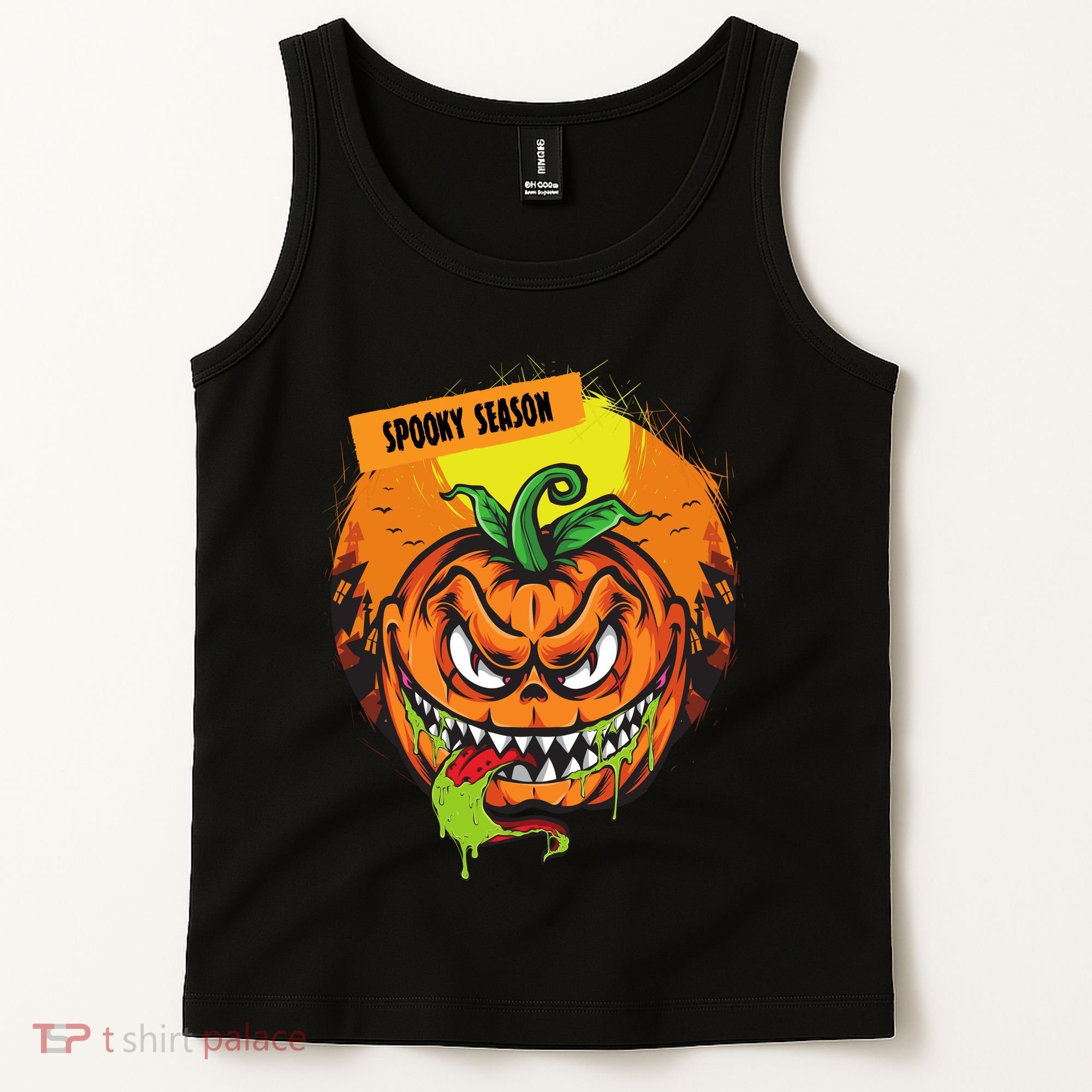 Spooky Season Scary Halloween Pumpkin Tank Top