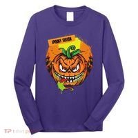 Spooky Season Scary Halloween Pumpkin Long Sleeve Shirt thumb 0
