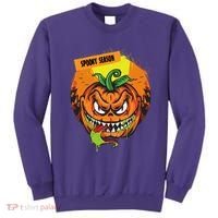 Spooky Season Scary Halloween Pumpkin Sweatshirt thumb 0