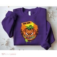 Spooky Season Scary Halloween Pumpkin Sweatshirt thumb 2