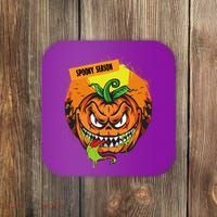 Spooky Season Scary Halloween Pumpkin Coaster thumb 0