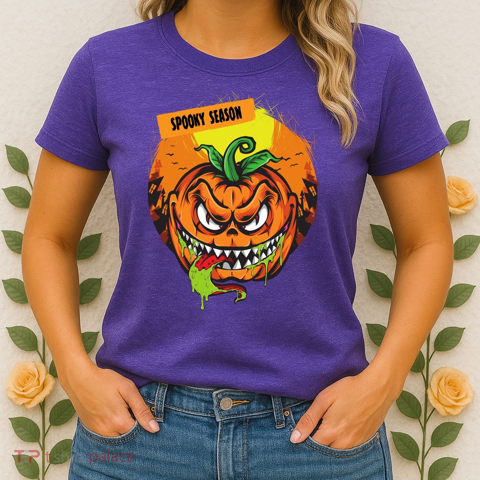 Spooky Season Scary Halloween Pumpkin Women's T-Shirt