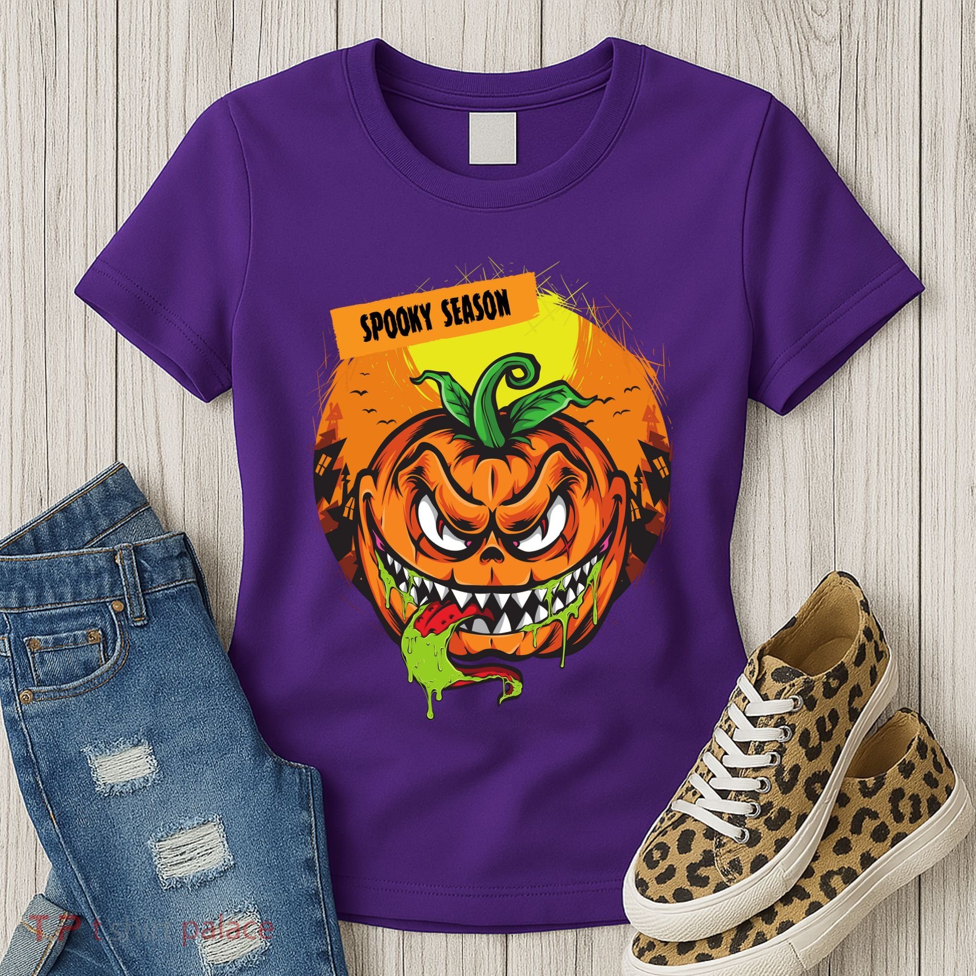 Spooky Season Scary Halloween Pumpkin Women's T-Shirt