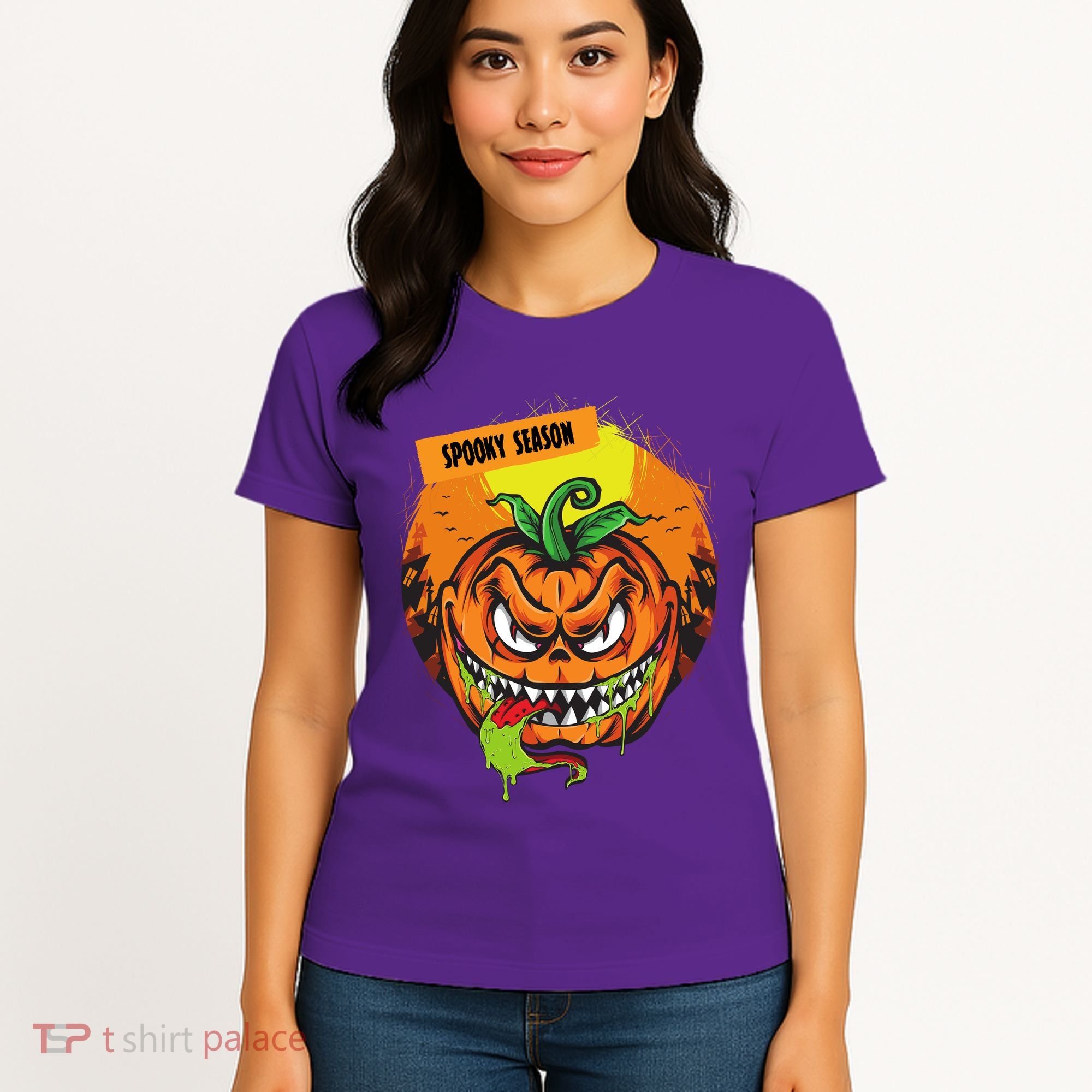 Spooky Season Scary Halloween Pumpkin Women's T-Shirt