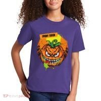Spooky Season Scary Halloween Pumpkin Kids T-Shirt thumb 2