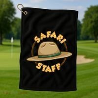 Safari Staff Safari Birthday Zoo Birthday Golf Towel thumb 1