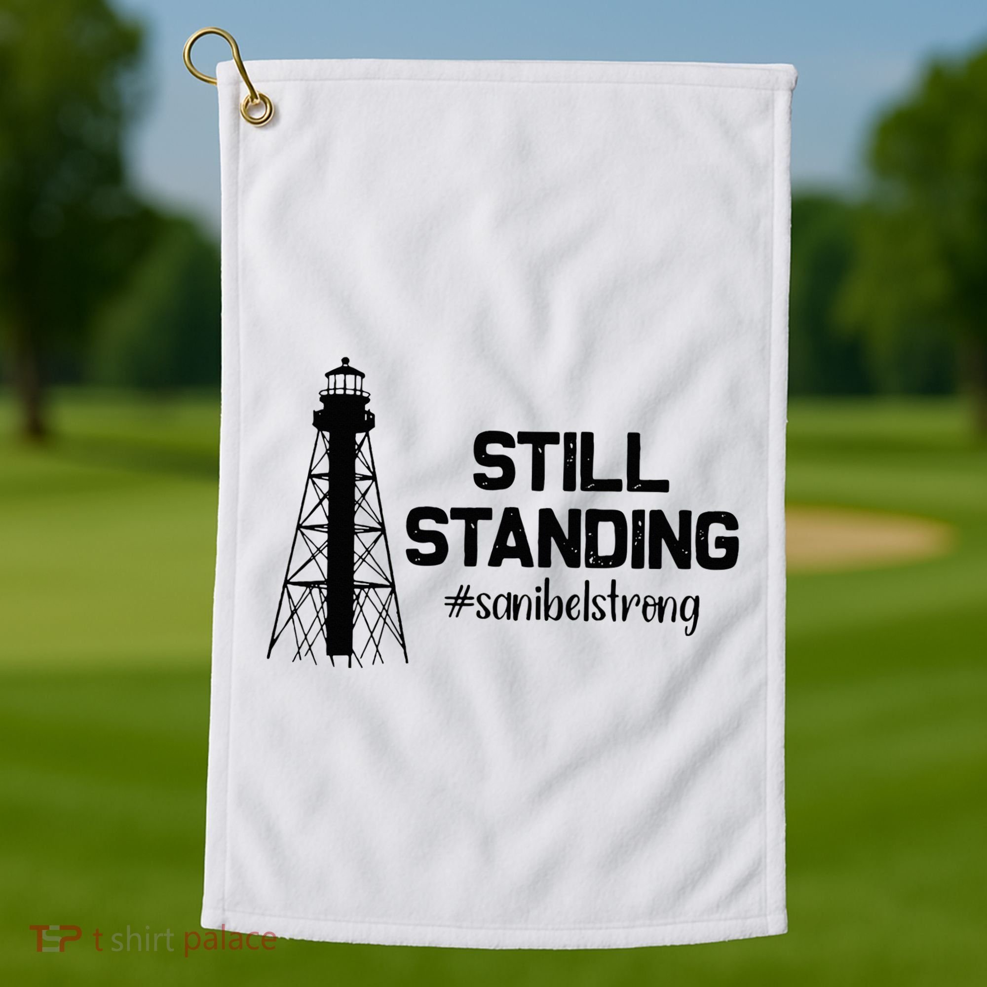 Still Standing Sanibel Strong Florida Hurricane Relief Golf Towel