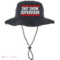 Shit Show Supervisor Sarcastic Funny Distressed Bucket Hat thumb 0