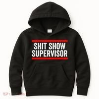 Shit Show Supervisor Sarcastic Funny Distressed Kids Hoodie thumb 0