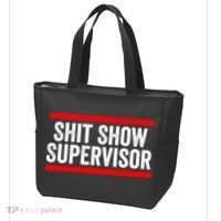 Shit Show Supervisor Sarcastic Funny Distressed Tote Bag thumb 3