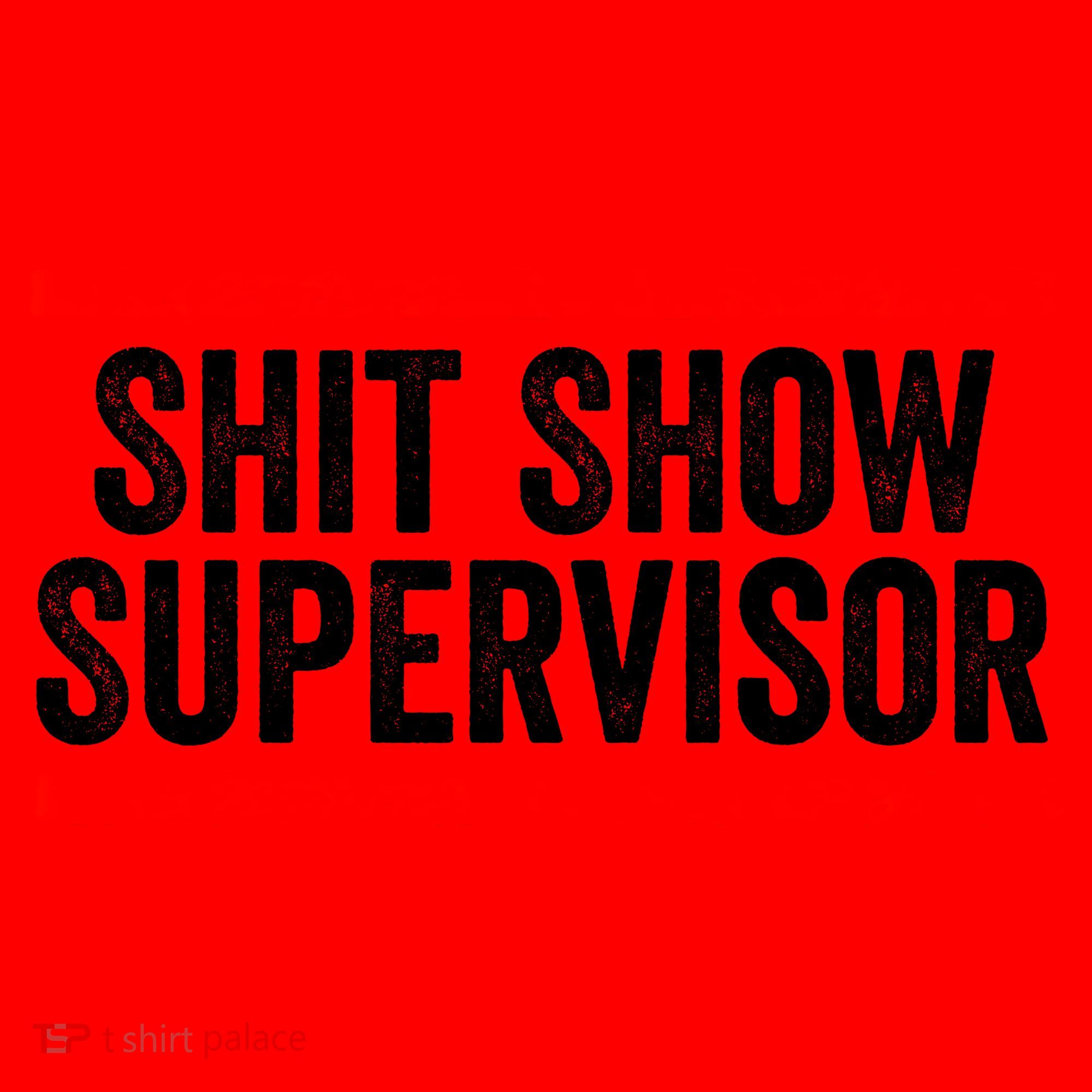 Shit Show Supervisor Sarcastic Funny Distressed Santa Hat