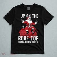 Shots Shots Shots Santa Roof Top Christmas Party T-Shirt thumb 5