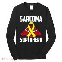 Sarcoma Superhero Survivor Warrior Chemo Fighter Long Sleeve Shirt thumb 0
