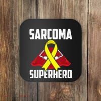 Sarcoma Superhero Survivor Warrior Chemo Fighter Coaster thumb 0