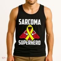 Sarcoma Superhero Survivor Warrior Chemo Fighter Tank Top thumb 3