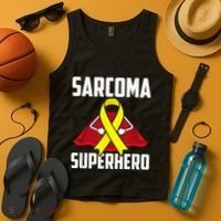 Sarcoma Superhero Survivor Warrior Chemo Fighter Tank Top thumb 4