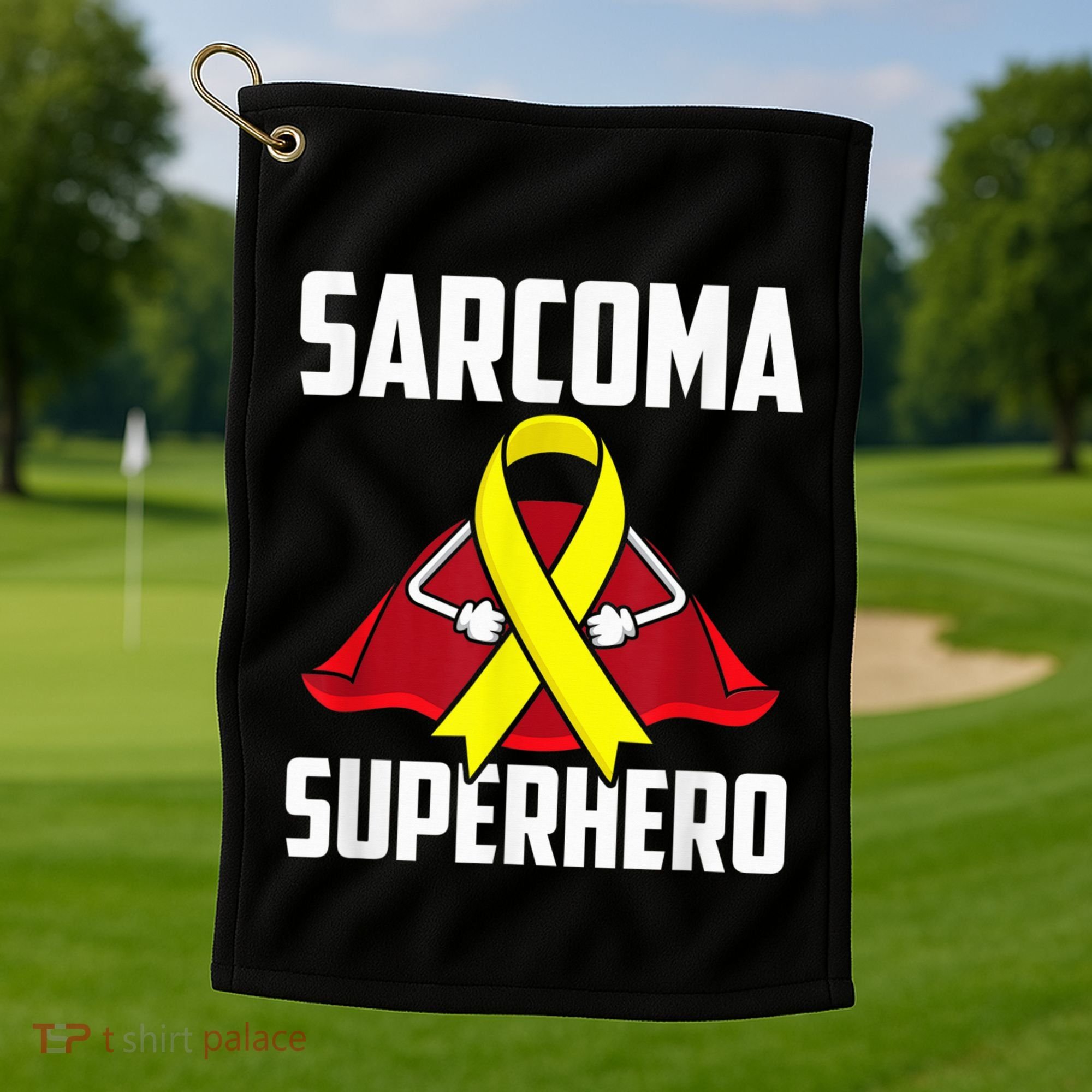 Sarcoma Superhero Survivor Warrior Chemo Fighter Golf Towel