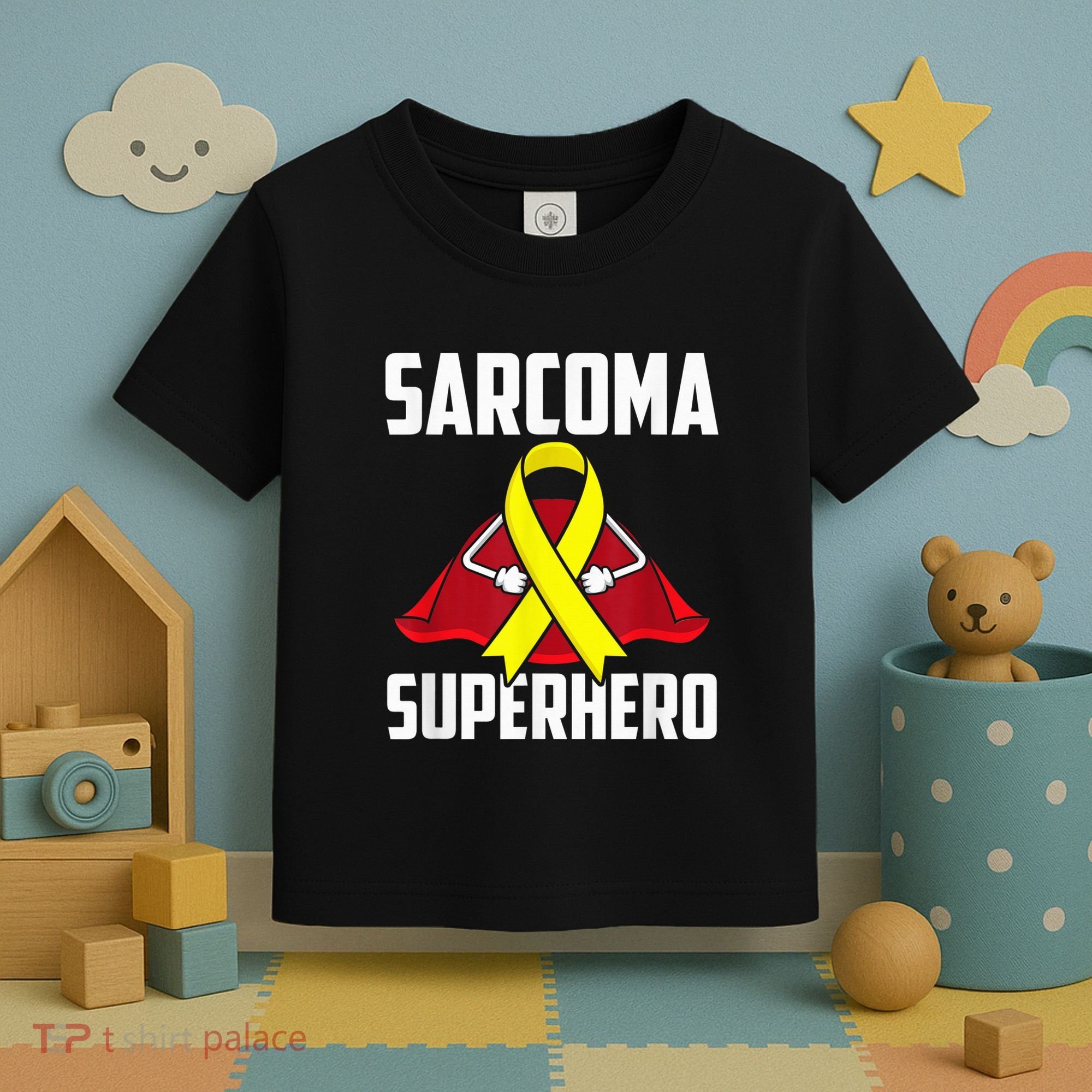 Sarcoma Superhero Survivor Warrior Chemo Fighter Toddler T-Shirt