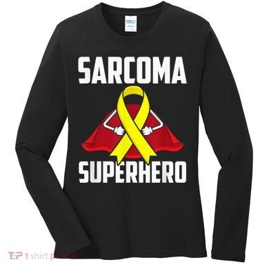 Sarcoma Superhero Survivor Warrior Chemo Fighter Women's Long Sleeve Shirt