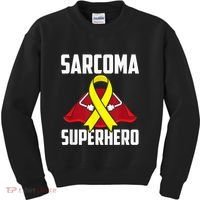 Sarcoma Superhero Survivor Warrior Chemo Fighter Kids Sweatshirt thumb 0