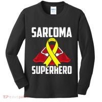 Sarcoma Superhero Survivor Warrior Chemo Fighter Kids Long Sleeve Shirt thumb 0