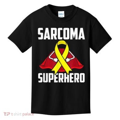 Sarcoma Superhero Survivor Warrior Chemo Fighter Kids T-Shirt
