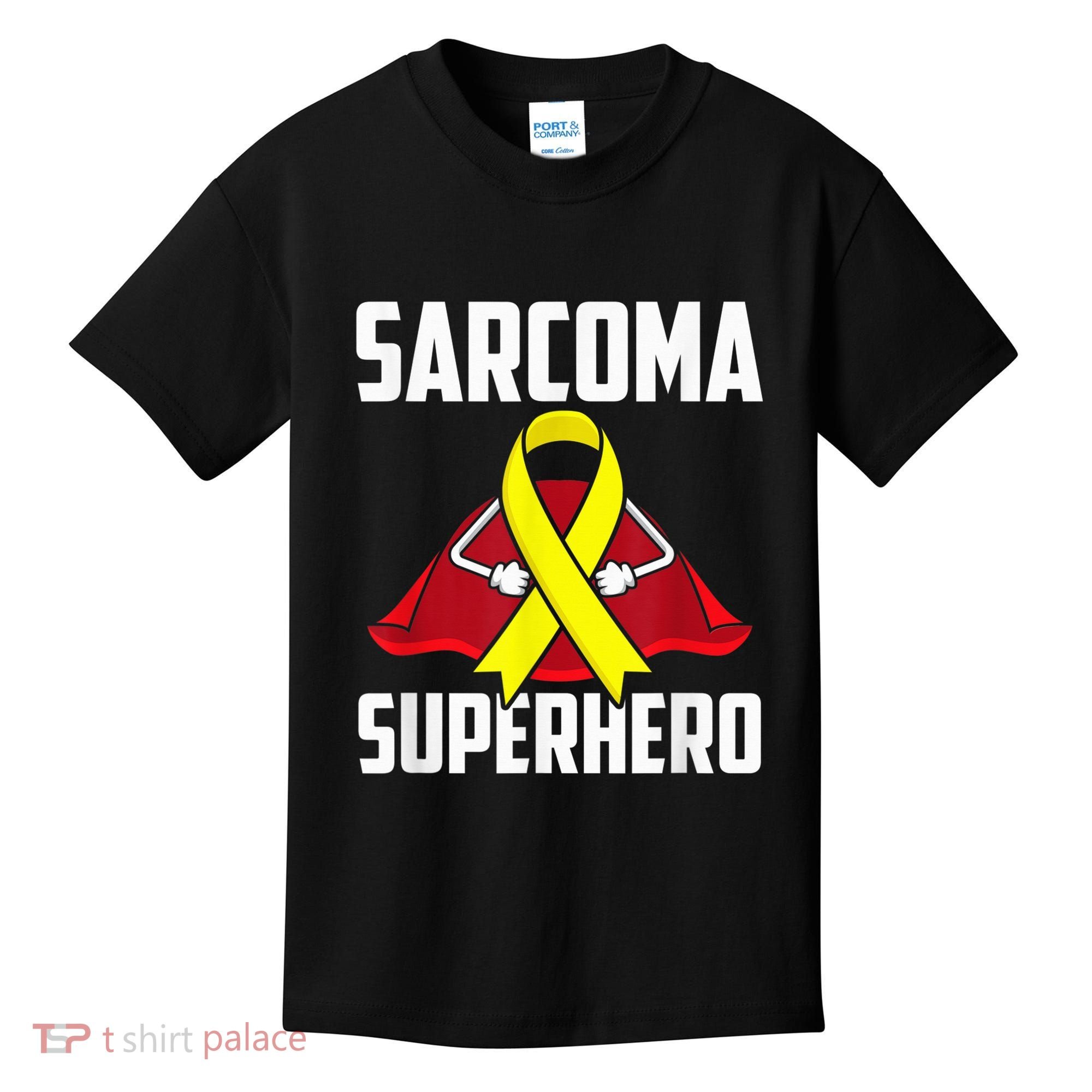 Sarcoma Superhero Survivor Warrior Chemo Fighter Kids T-Shirt