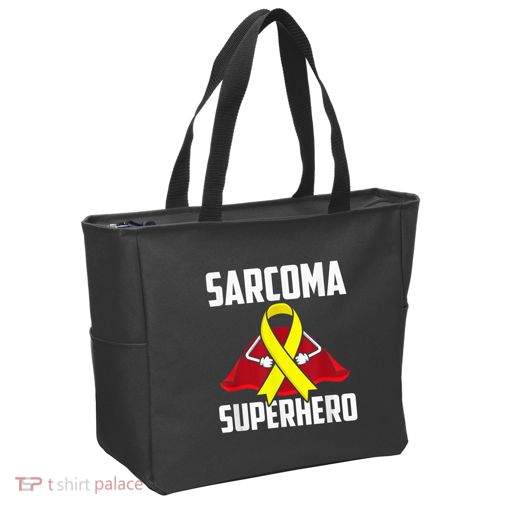 Sarcoma Superhero Survivor Warrior Chemo Fighter Tote Bag